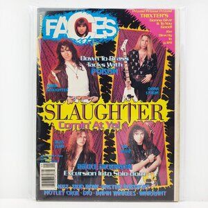 Faces Rocks Magazine Danzig Poster KISS Celtic Frost Dio Sept. 1990 Unread